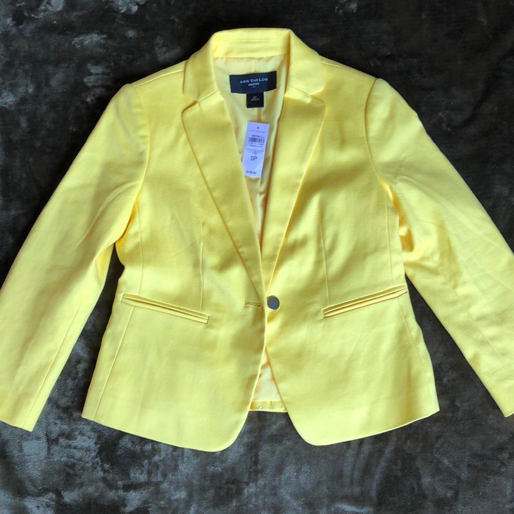 NWT Dark yellow Ann Taylor Petite Blazer